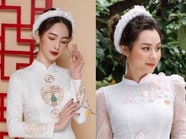 Kiểu tóc đội mấn cô dâu khi mặc áo dài đẹp nhất hiện nay