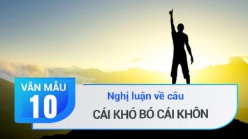 Bài văn nghị luận câu tục ngữ 