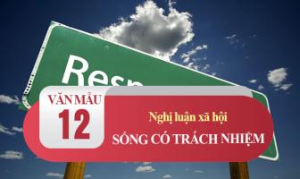 Bài văn nghị luận xã hội về lối sống có trách nhiệm (lớp 12) hay nhất