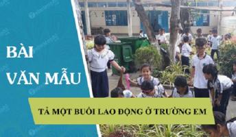 Bài văn tả lại buổi lao động ở trường em (lớp 6) hay nhất