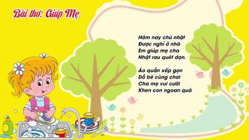 Bài thơ viết về gia đình đọc cho trẻ mầm non hay nhất