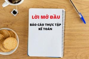 Lời mở đầu báo cáo thực tập hay và ấn tượng nhất