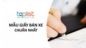 Mẫu giấy bán xe chuẩn nhất hiện nay