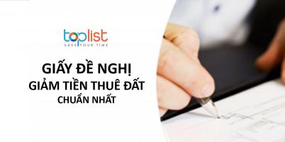Mẫu giấy đề nghị giảm tiền thuê đất thường dùng nhất hiện nay