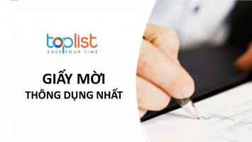 Mẫu giấy mời thông dụng nhất hiện nay
