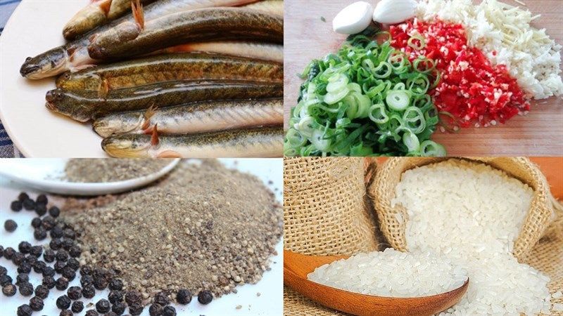 Cháo cá kèo với hành