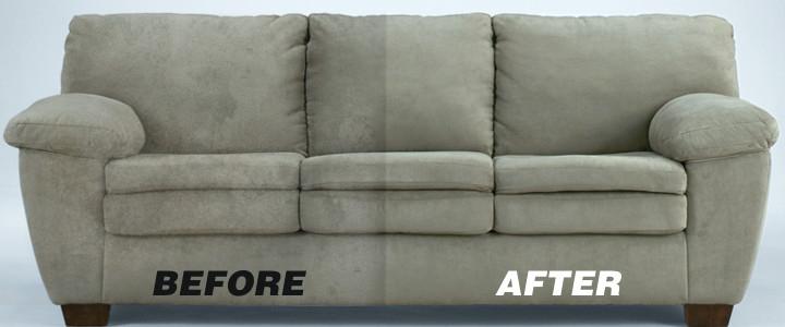 Ghế sofa trước và sau khi giặt của công ty cổ phần giúp việc 24h