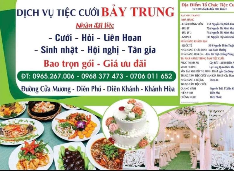 Dịch vụ tiệc cưới Bảy Trung