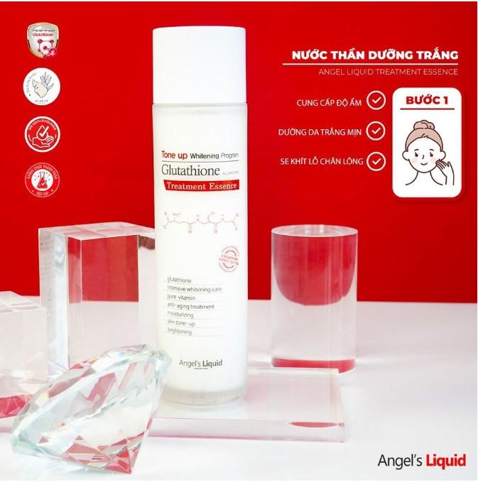 Nước thần giúp trắng da, mờ thâm  Angel's Liquid Tone Up Whitening Program Treatment Essence