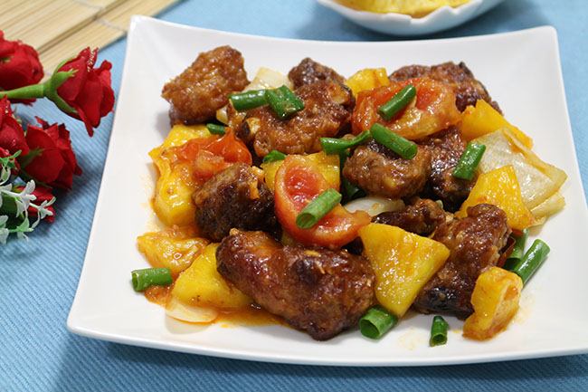 Sườn sụn sốt chua ngọt