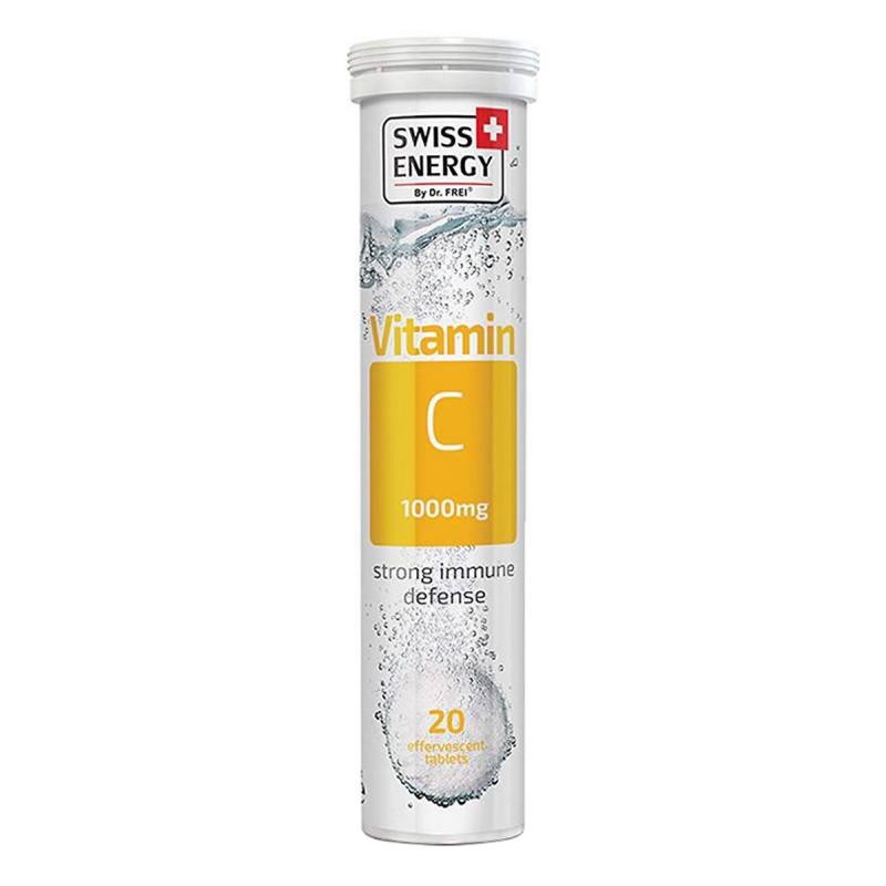 Viên Sủi Swiss Energy Bổ Sung Vitamin C 1000Mg (Tuýp 20 Viên)