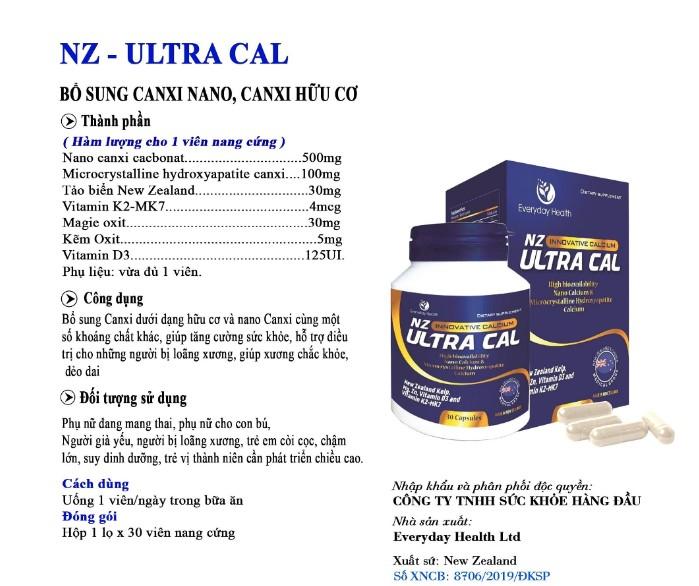 Viên uống Everyday Health NZ - Ultra Cal